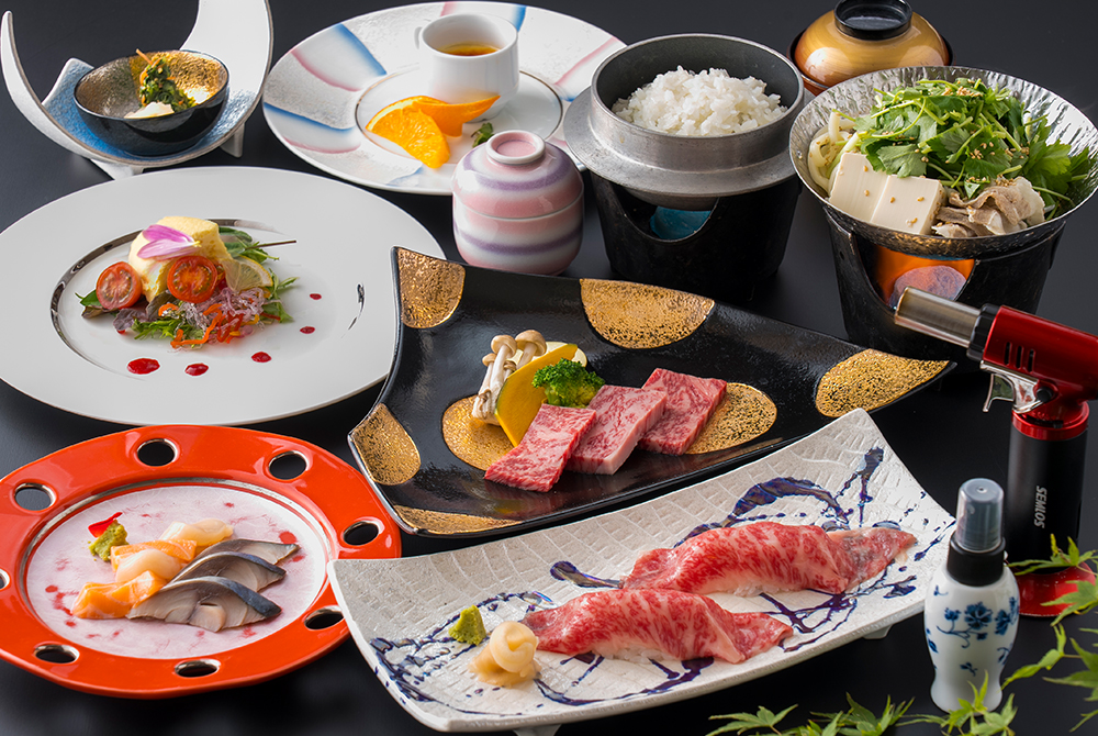 当館人気No.1の佐賀牛会席